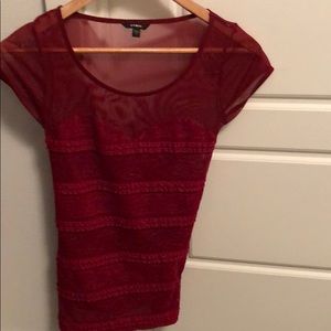 Short sleeve mesh blouse made by Guess